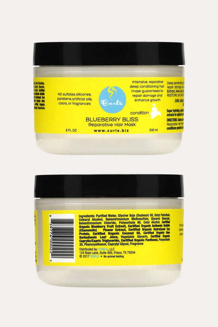 CURLS BLUEBERRY BLISS REPARATIVE HAIR MASK 8oz - BSW BEAUTY CANADA