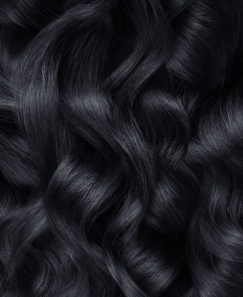 curly ponytail - jet black.