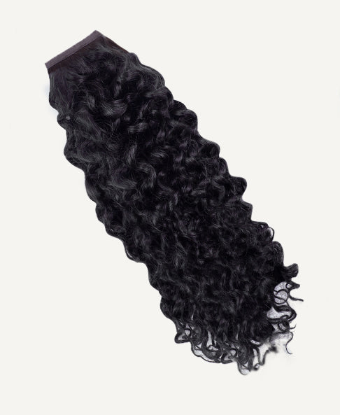 curly ponytail - jet black.