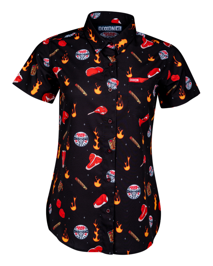 Dark Side of the Grill Women's Short Sleeve Party Shirt