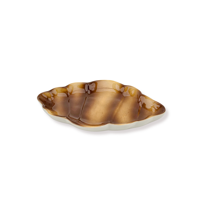 Decoratief Bord - Croissant - Bruin - Dolomiet - 20x13,5x3cm