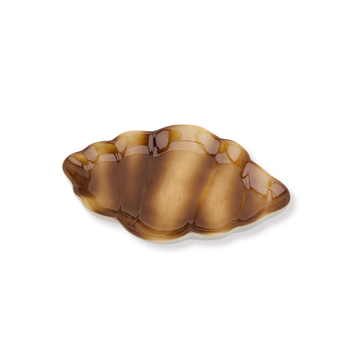 Decoratief Bord - Croissant - Bruin - Dolomiet - 20x13,5x3cm