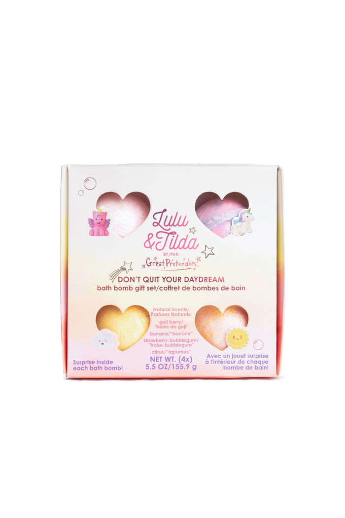 Don't Quit Your Day Dream Bath Bomb Box Set, with Surprise Squishie Inside