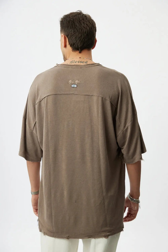 Dor Oversized Shirt - Mocha TFU-TFU shop