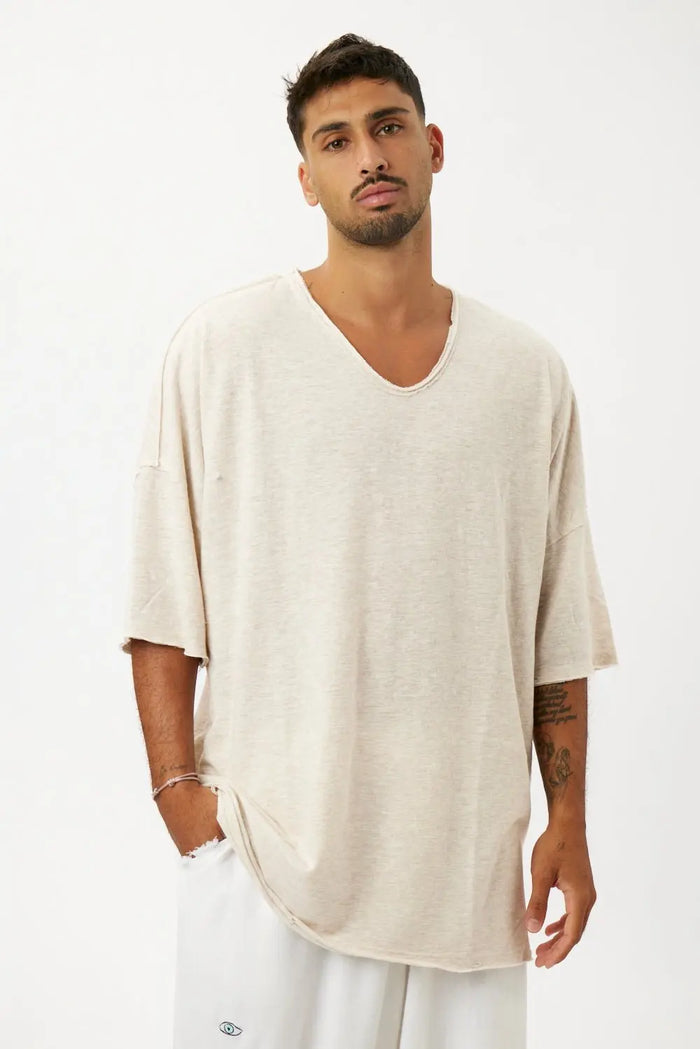 Dor Oversized Shirt - Melange Stone