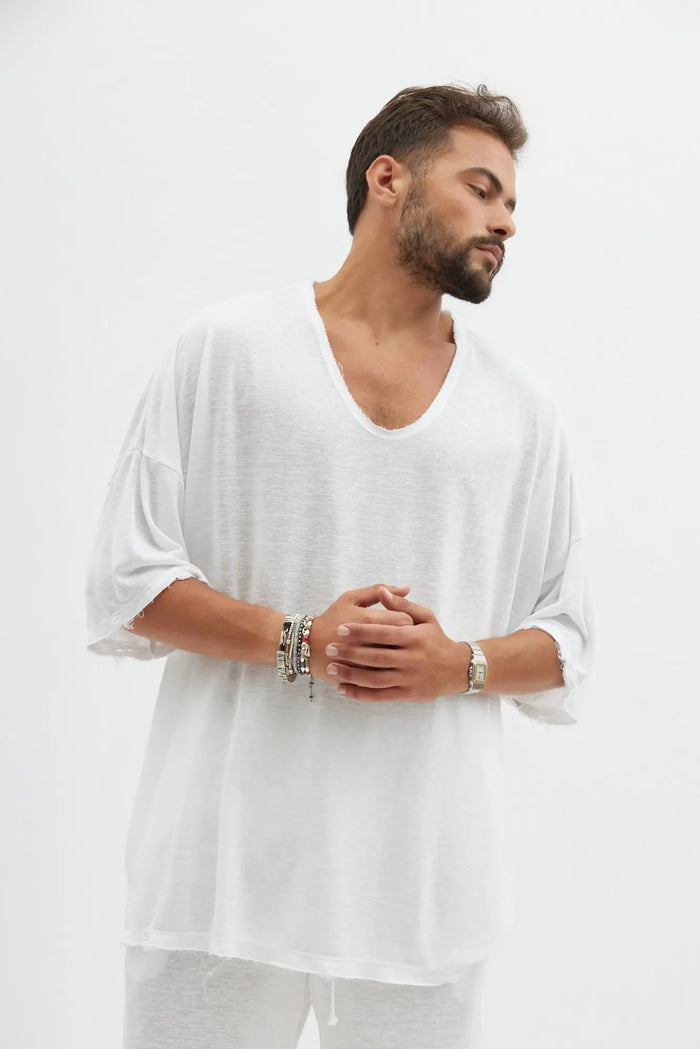 Dor Oversized Shirt - White TFU-TFU shop