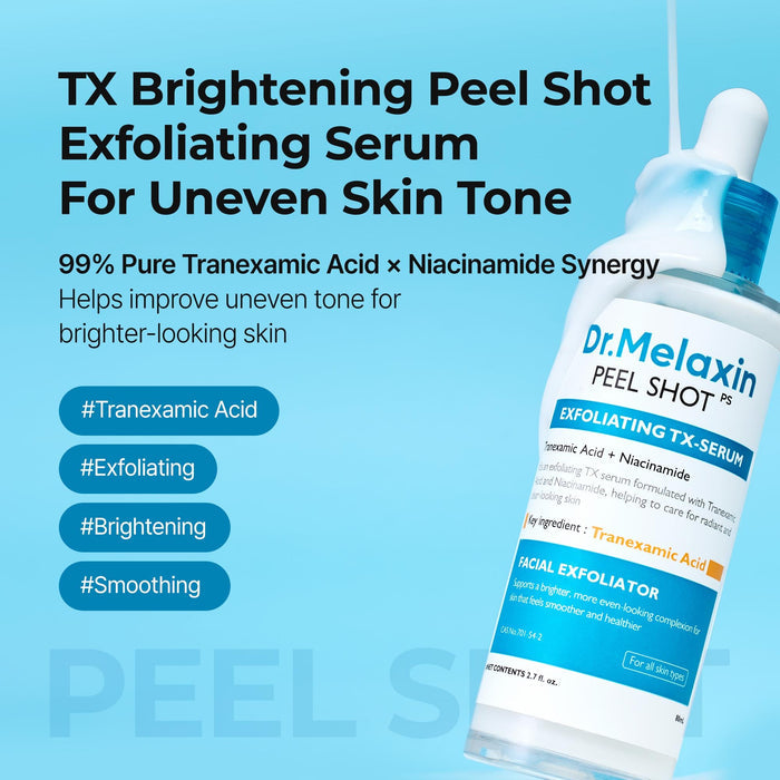 Dr.MELAXIN TX Exfoliating & Tone Peel Shot Smoothing Duo - DOKAN
