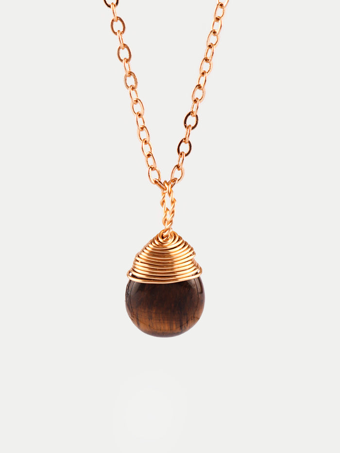 Drop Shape Gem Pendant | Tigers Eye-Image 1