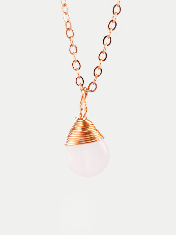 Drop Shape Gem Pendant | Rock Quartz-Image 1