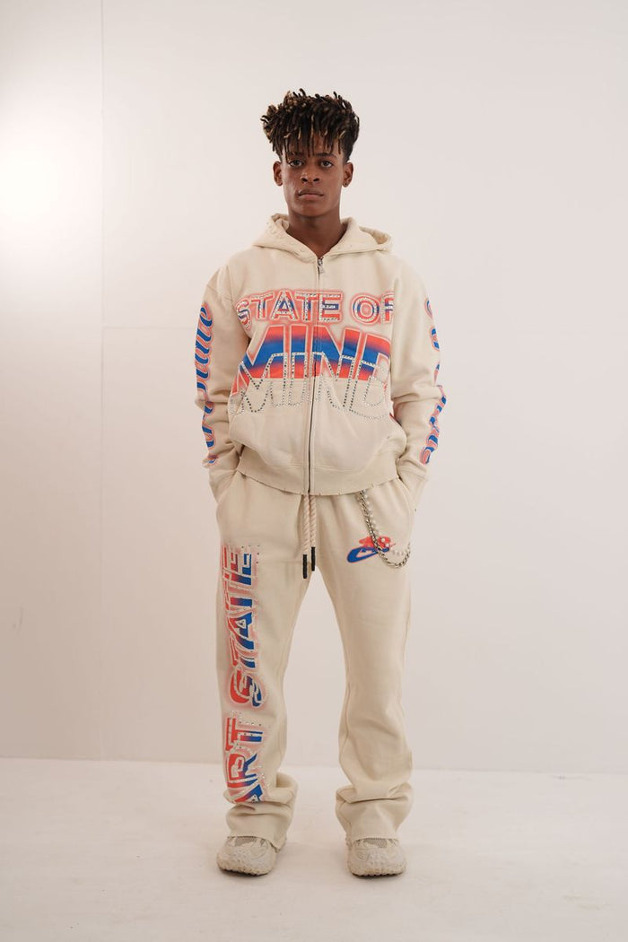 ELITE STATE PREMIUM HEAVY GSM FLEECE SET - 1098SET - CREAM