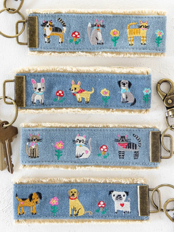 Embroidered Key Chain - Cats-view 3