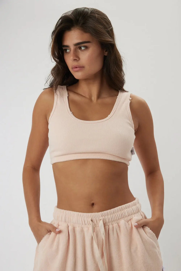 Essential Crop Top -  Peach TFU-TFU shop