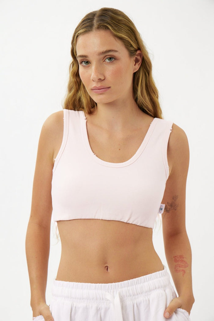Essential Ribbed Crop Top – Baby Pink