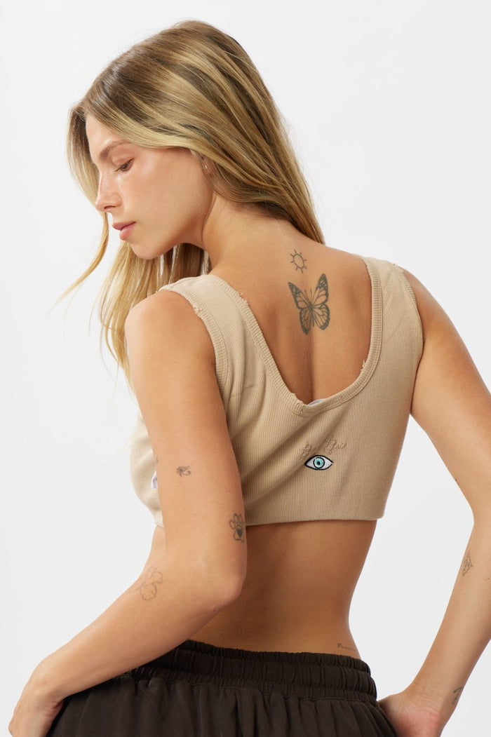 Essential Ribbed Crop Top – Mocha