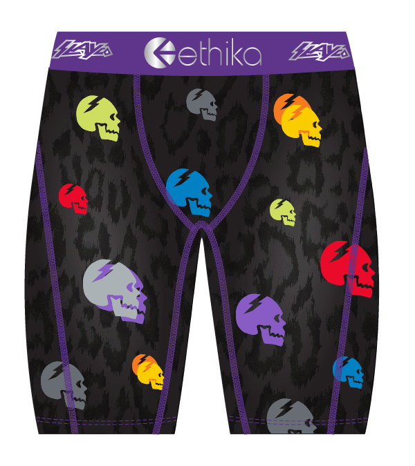 ETHIKA BOXER BRIEFS "AXELL HODGES" MSPAAC2613 - BLACK/PURPLE