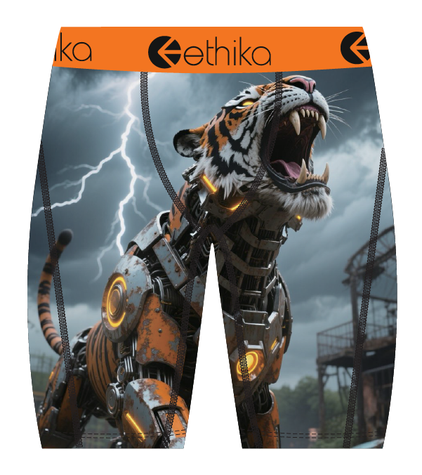 ETHIKA BOXER BRIEFS "CYBERFANG" MSPAAC2607 - ORANGE/GREY
