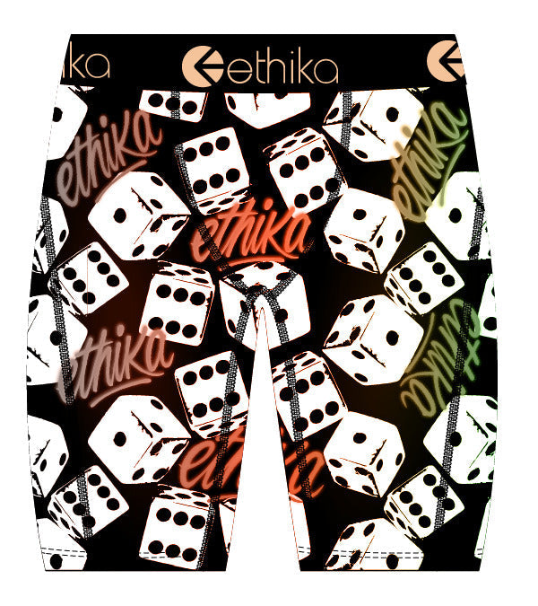 ETHIKA BOXER BRIEFS "DICEFLOW" - MSUAAF2602 - BLACK/WHITE