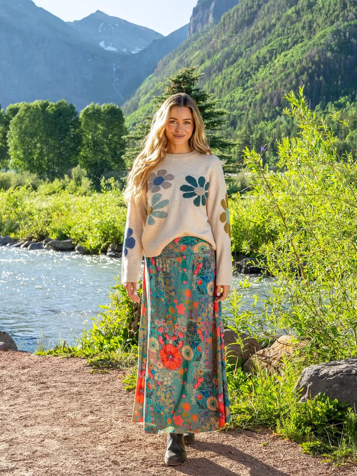 Everyone's Favorite Sweater - Cream Daisy-view 2