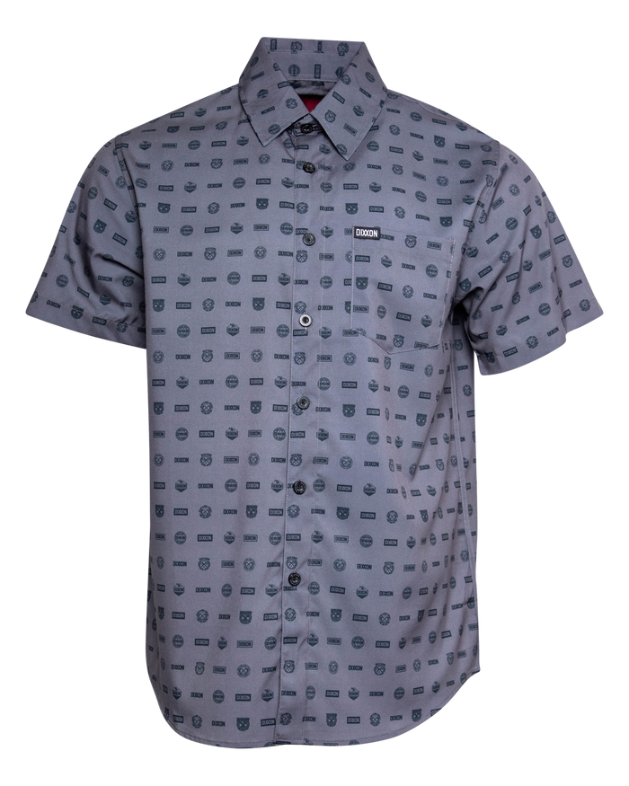 Executive Short Sleeve Party Shirt - Grey