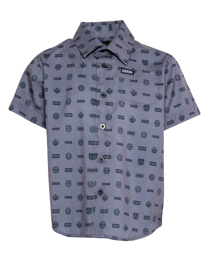Executive Youth Short Sleeve Party Shirt - Grey