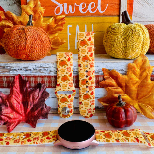 Fall Days Print Silicone Band For Samsung Watch