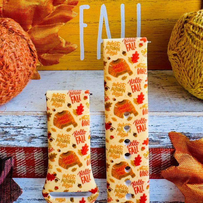 Fall Days Print Silicone Band For Samsung Watch