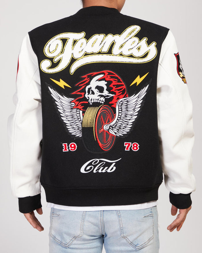FEARLESS VARSITY JACKET - RK6481088 - BLACK/WHITE