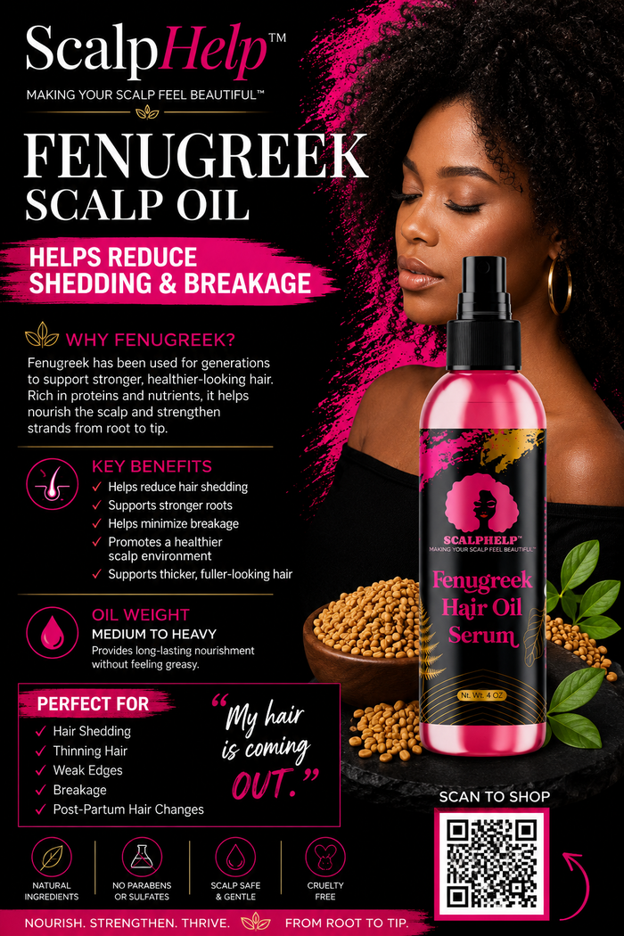 Nourishing fenugreek scalp oil for dry, fragile-feeling hair prone to breakage