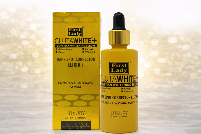 First Lady Glutawhite Gold Brightening Serum 60ml | Glutathione, Papaya & Vitamin E Glow Serum for Even Skin Tone