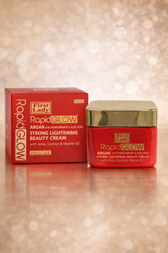 First Lady Rapid Glow Argan Brightening Face Cream 250ml | Kojic Acid, Vitamin C, Licorice & Amla | Even Skin Tone & Radiance Boost