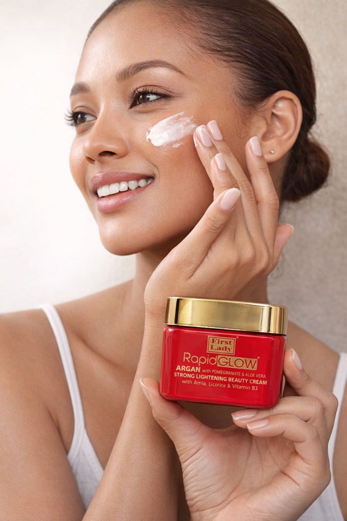 First Lady Rapid Glow Argan Brightening Face Cream 250ml | Kojic Acid, Vitamin C, Licorice & Amla | Even Skin Tone & Radiance Boost