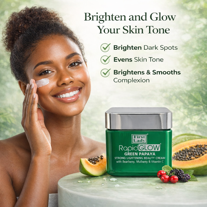 First Lady Rapid Glow Green Papaya Face Cream – Dark Spot & Hyperpigmentation Brightening Cream (250ml)