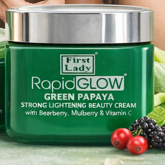 First Lady Rapid Glow Green Papaya Face Cream – Dark Spot & Hyperpigmentation Brightening Cream (250ml)