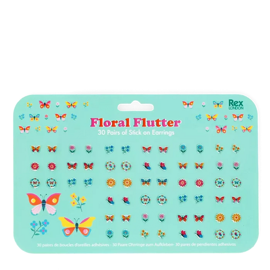 Floral Flutter Stick On Earrings