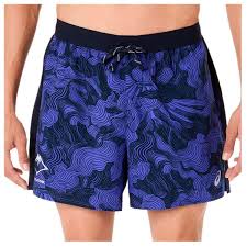 ASICS FUJITRAIL ALL OVER PRINT 5IN SHORT MINDIGHT COBALT HOMBRE