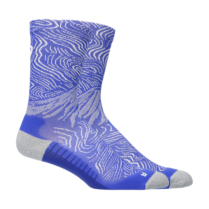 ASICS FUJITRAIL GRAPHIC CREW SOCKS COBALT BURST CREAM