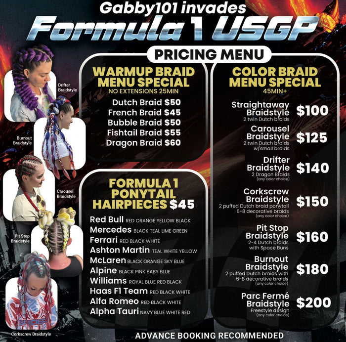 Gabby101 invades Formula 1