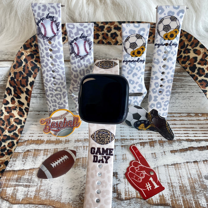 Game Day Print Silicone Band For Fitbit Versa 1/2 Multiple Prints Available - Fancy Bands