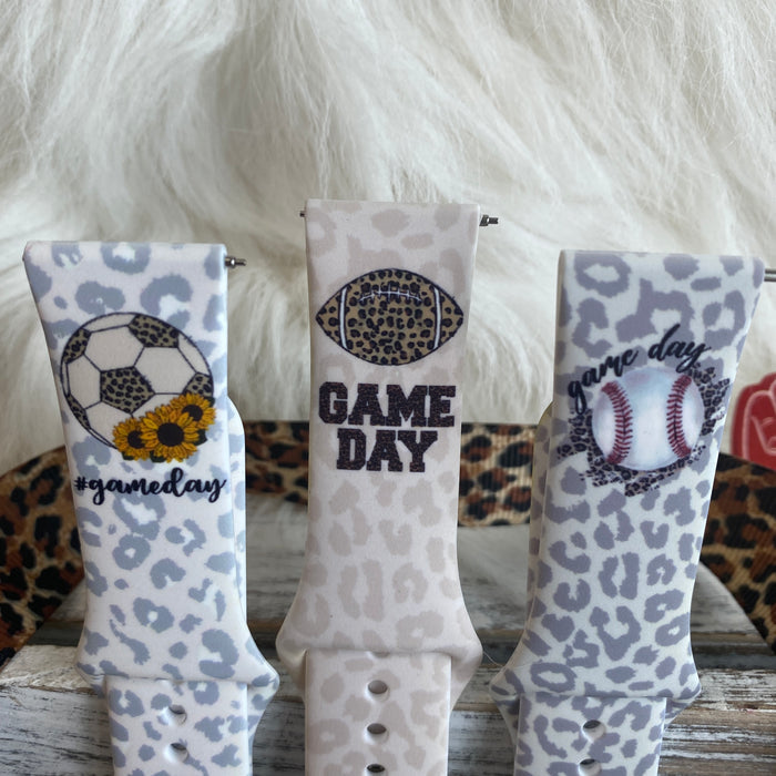 Game Day Print Silicone Band For Fitbit Versa 1/2 Multiple Prints Available - Fancy Bands