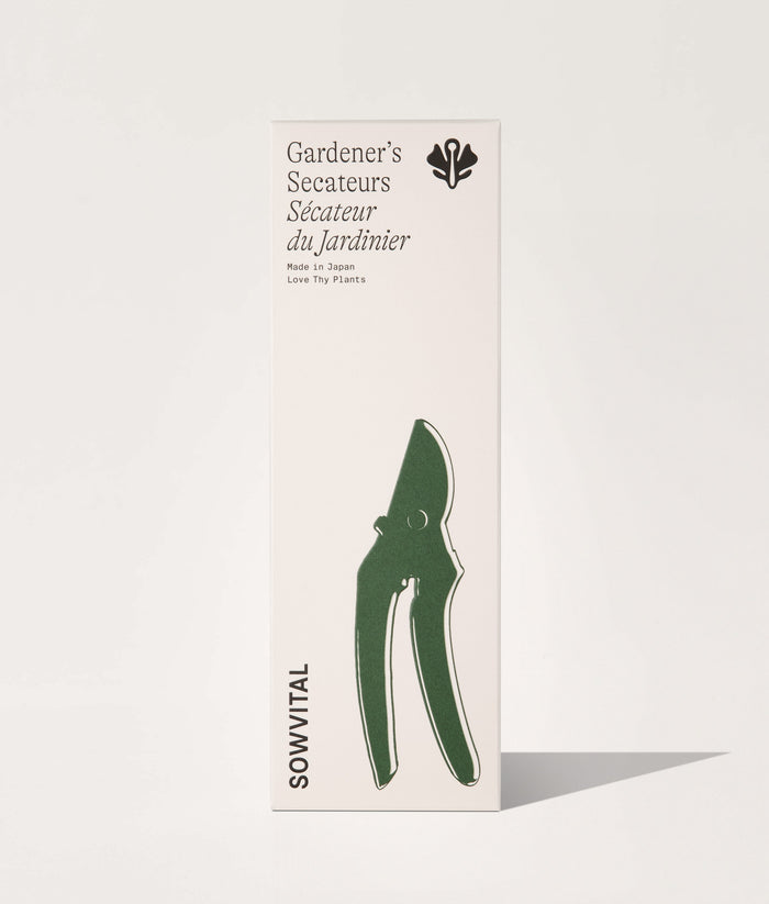 Package of garden shears with brand name 'SOWVITAL' on a white background.