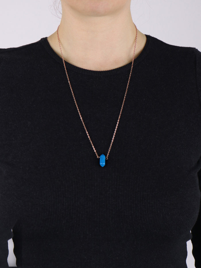 Gemstone Double Point Pendant | Sodalite-Image 2