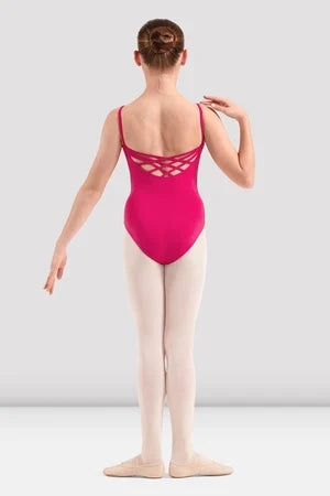Girls Mirella Petite Adagio Cross Back Embroidered Leotard