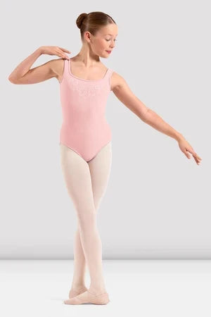 Girls Mirella Petite Adagio Tank Embroidered Leotard