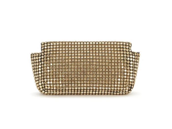 Gold Diamante Mini Clutch Bag
