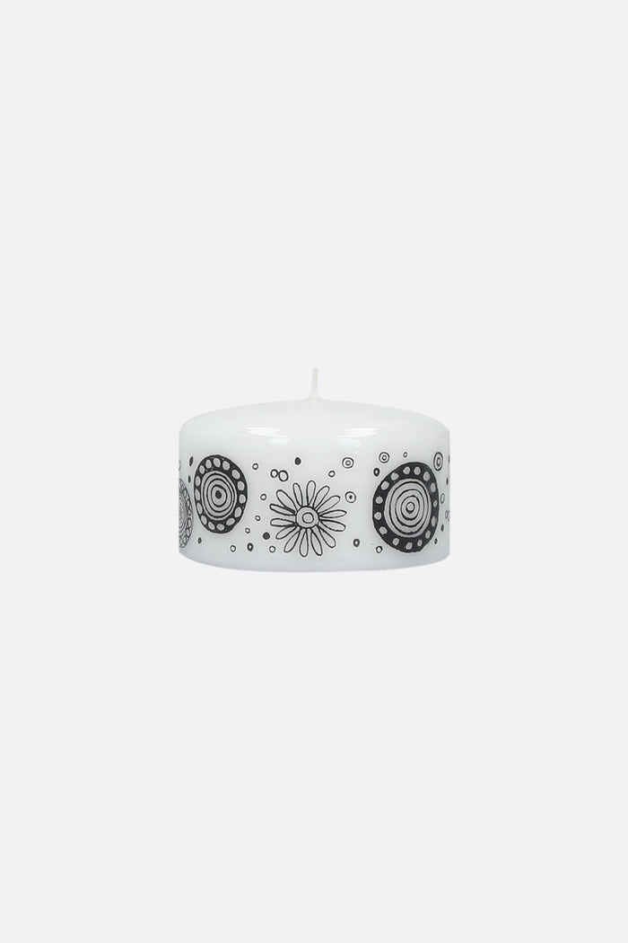 graphic printed small candle