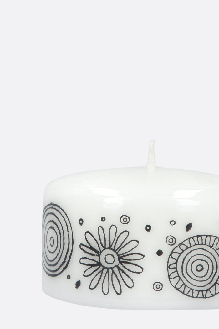 graphic printed small candle