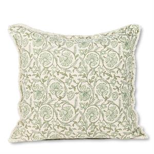 Green Floral Square Pillow-20"Square