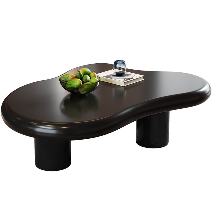 Guyii 46.06" Black Cloud Coffee Table, Cute Modern Coffee Table with 3-Leg Design