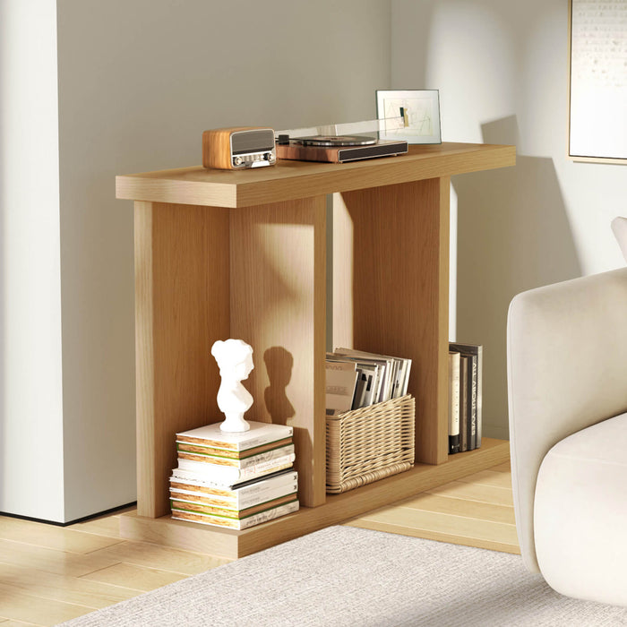 Guyii 51.18" Long Console Table, Multi-Functional Sofa Table Behind Couch, Rectangular Entryway Table