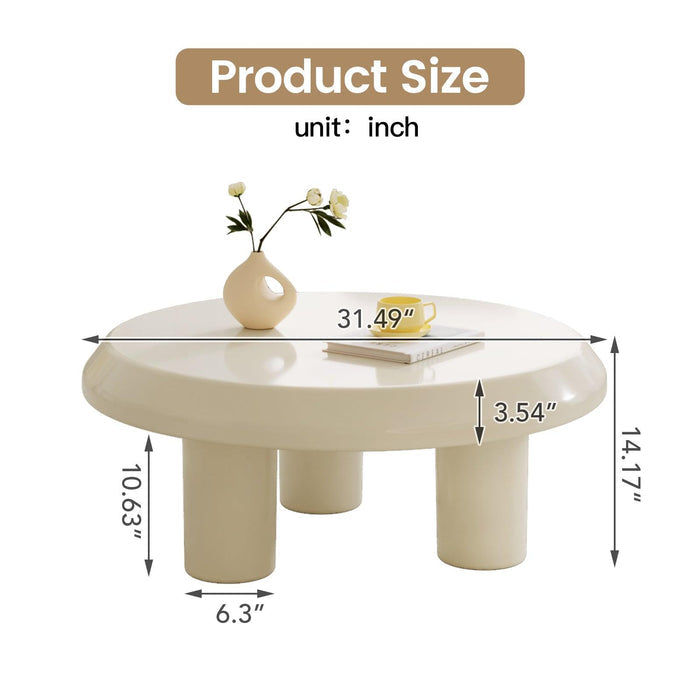 Elegant coffee table crafted from high-quality board, measuring 31.49 inches.